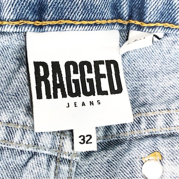 Ragged Priest wide leg, raw hem  high waist, denim jeans - Picture 6 of 11